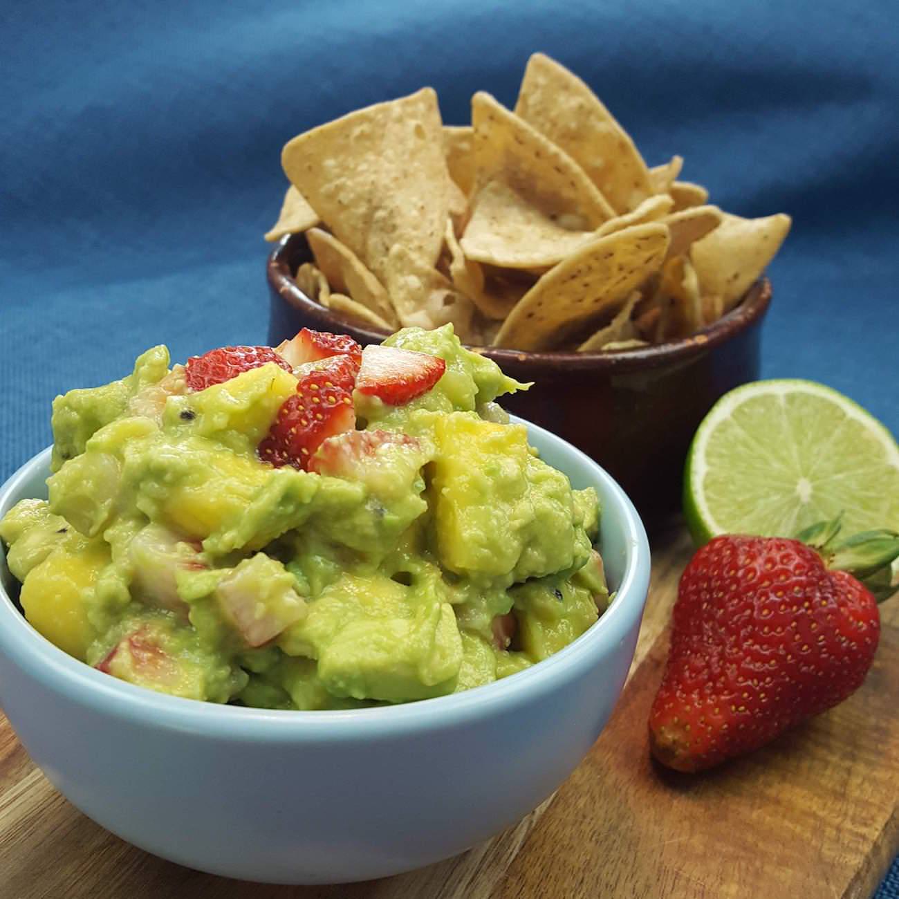 Strawberry Mango Kiwi & Peach Guacamole - La Tortilleria-image